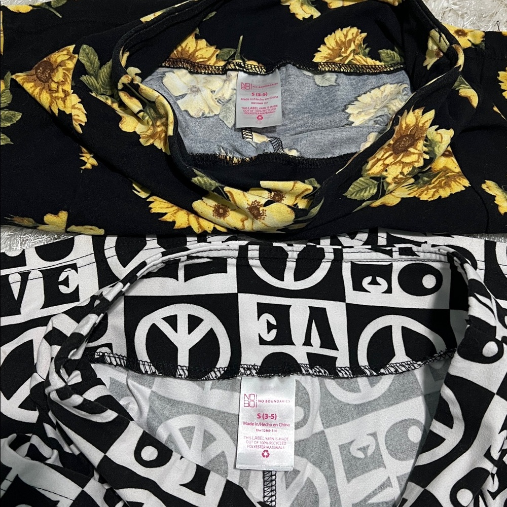 BUNDLE of 2 Print Brushed Fabric High Rise Stretchy Bike Shorts Small (3-5) - Picture 9 of 12